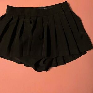 Black Pleated Skort